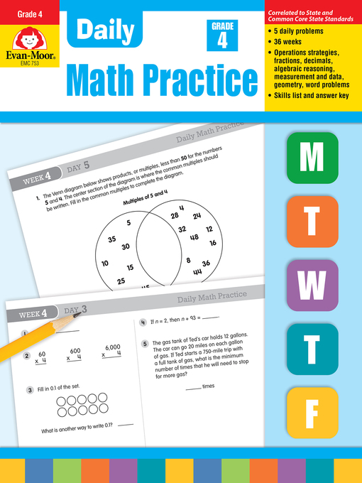 Title details for Daily Math Practice, Grade 4 by Evan-Moor Educational Publishers - Available